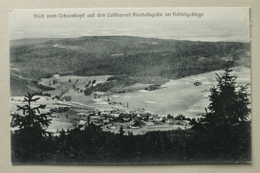 AK Bischofsgrün / 1920-1940 / Blick vom Ochsenkopf / Strassen